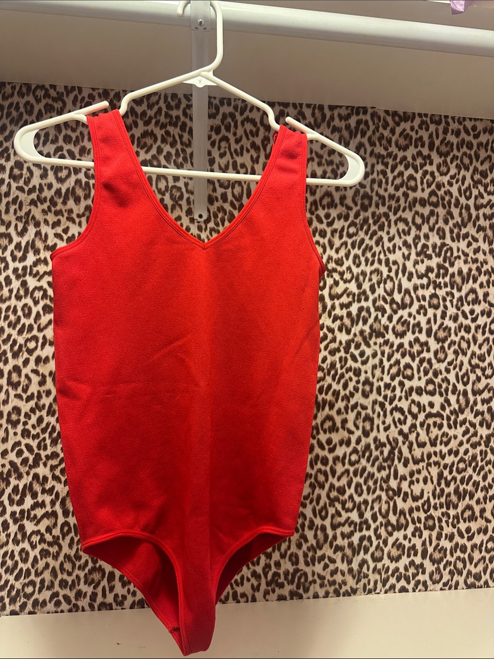 Red Kids One-Piece Swimsuit - Classic V-Neck